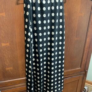 Elegant Black and White Polka Dot Skirt